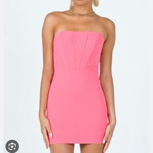 Princess Polly pink corset dress
